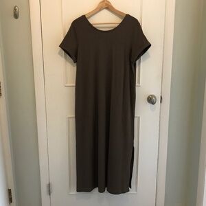 Pure J Jill Pima Cotton Long Dress Medium Petite Brown